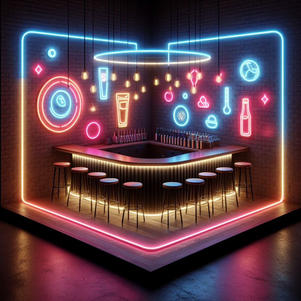 360 Neon Rope Light Bar Application