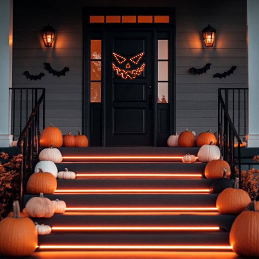 Halloween Porch Lighting Magic