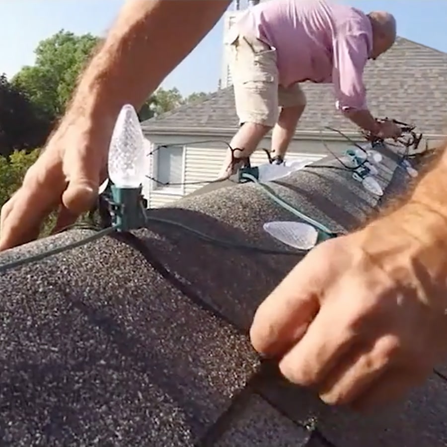 Installing Roof Top Christmas Lights